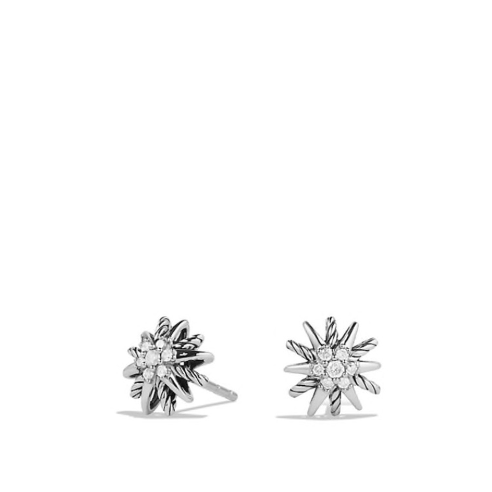 David Yurman Silver Starburst Earrings